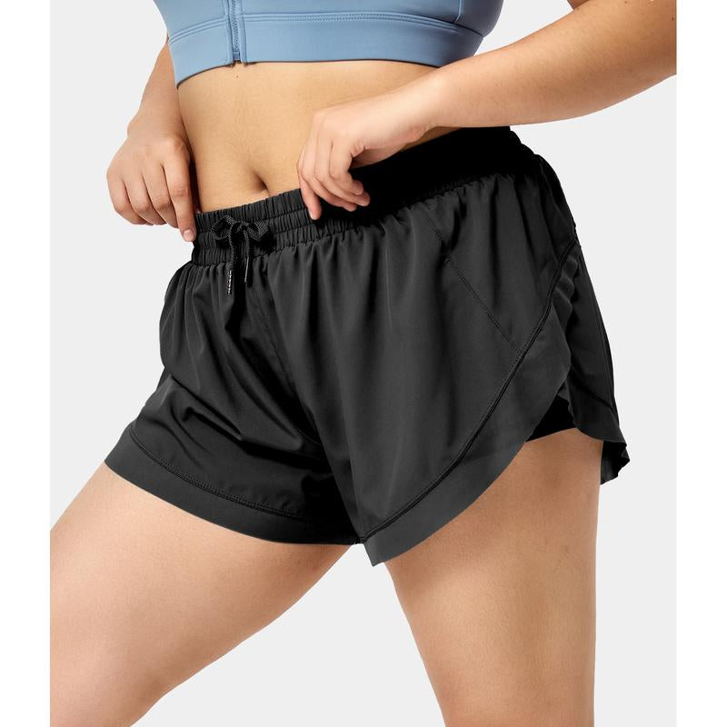 Low Rise Drawstring Fitness Shorts